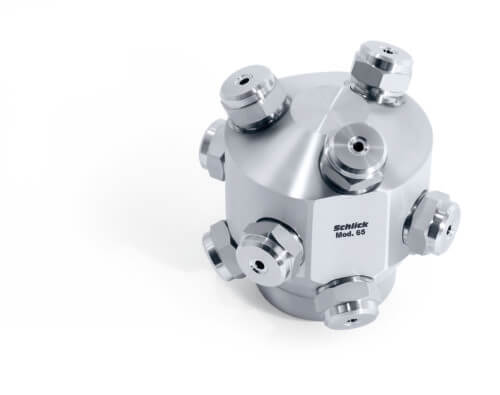 יחידת התזה מרובת חומרים schlick שליק דיזות