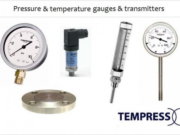 Tempress ציוד אנליזה - ציוד תקינה - מדי לחץ - מתגים דיפרנציאליים - מדי חום לתעשייה